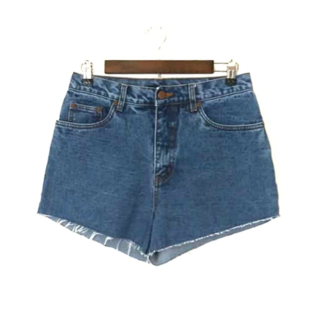 Vintage Bill Blass Upcycled Hi Rise Jean Shorts Cut Offs Medium Wash Sz 8